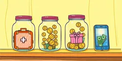 Set up savings buckets for short-term goals