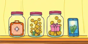 Set up savings buckets for short-term goals